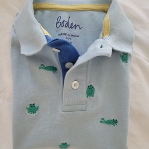 Boys BODEN Polo Shirt with Frogs 🐸!!